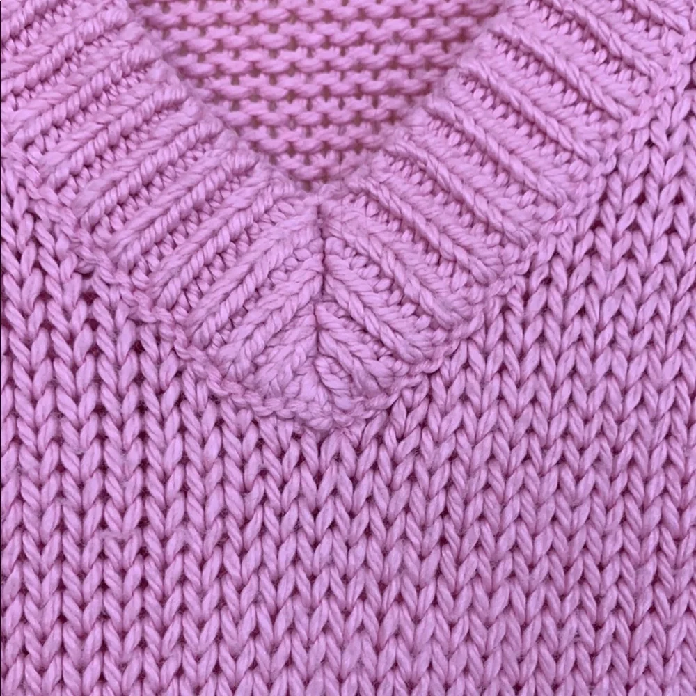 Victoria's Secret Pink V-Neck Relaxed Fit Knit Long Sleeve Sleeve Sweater S